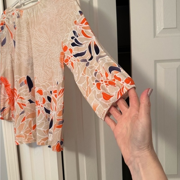 Chicos Orange Blouse - Picture 5 of 14